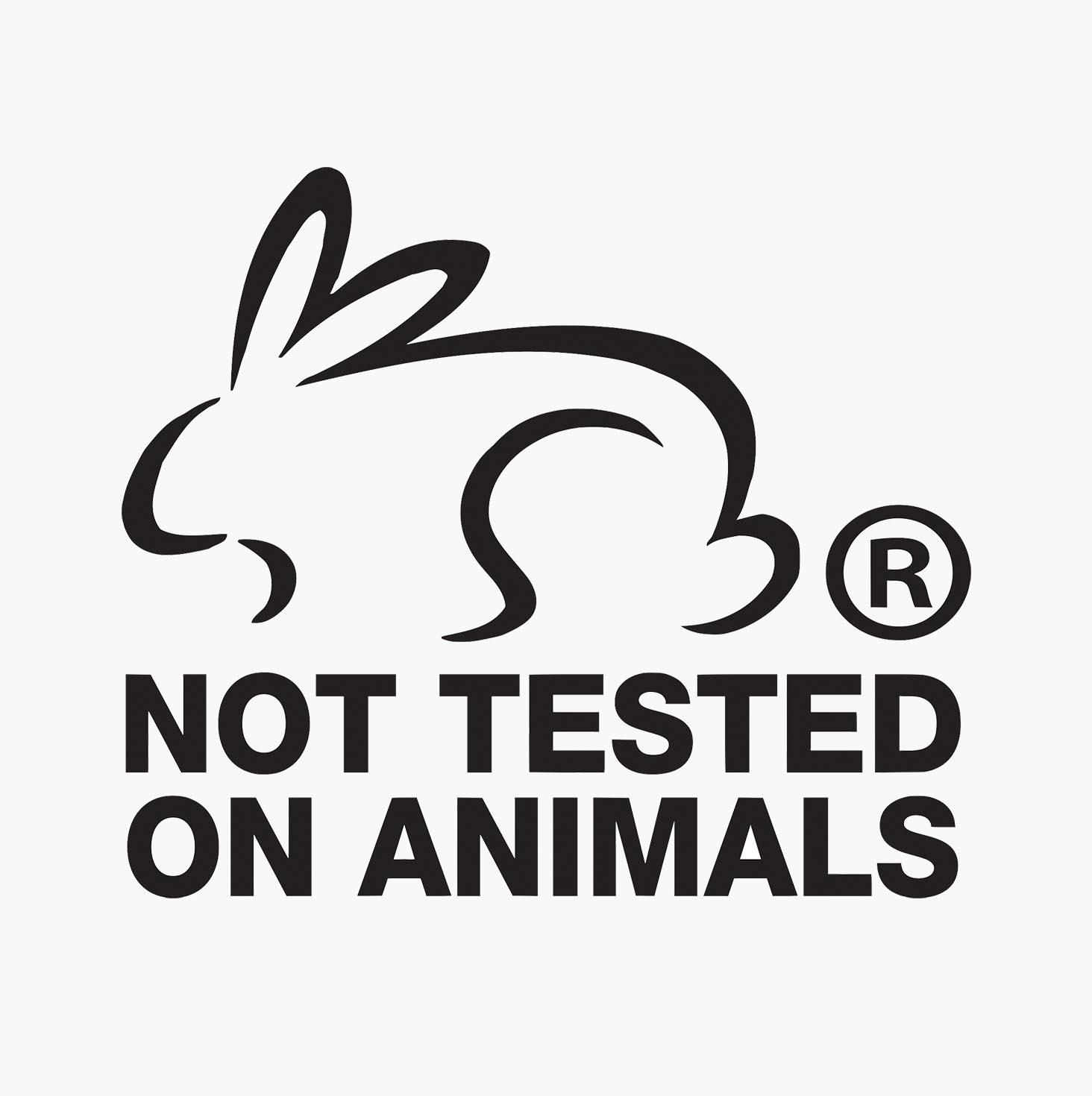 A stylized outline of a rabbit with "NOT TESTED ON ANIMALS" beneath it, proudly highlights that Ultraceuticals products are cruelty-free. | Josephine's Salons and Spas